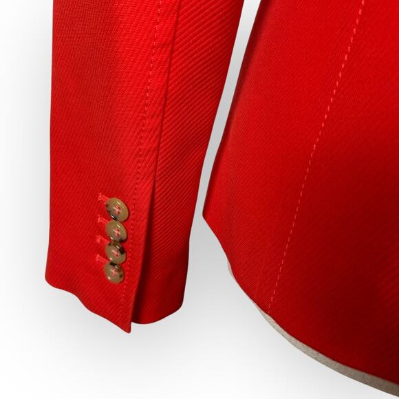 Talbots Oversized Red Blazer Jacket Size 2 - Picture 5 of 8